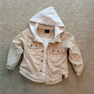 Toddler Little Bipsy Cream Hooded Jacket